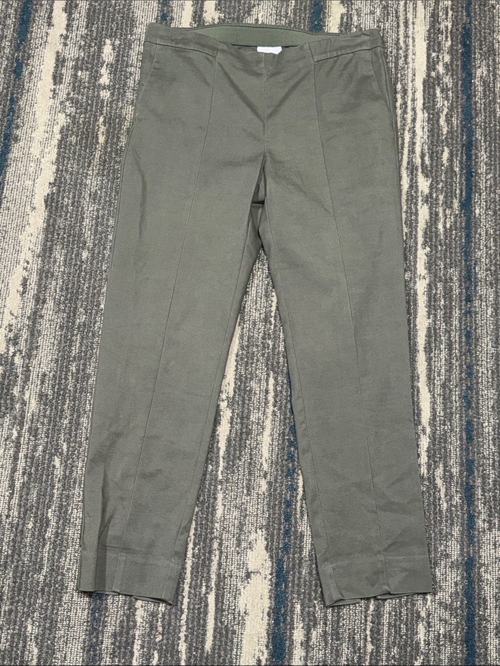 Size 10 J. Jill Essential Slim Ankle Olive Stretch Dress Pants with Front Pocket